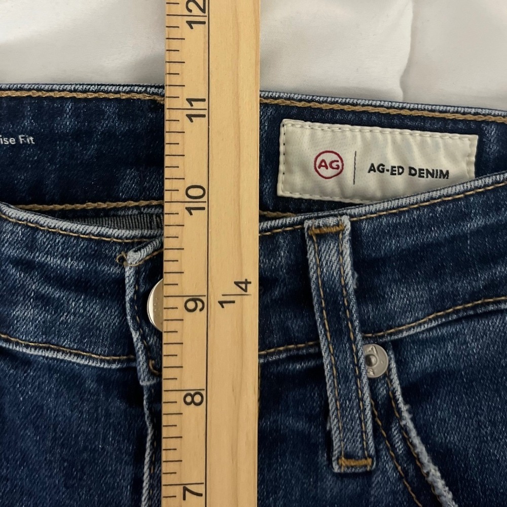 AG Adriano Goldschmied Farrah Boot Crop High Rise Jeans Dark Wash Size 24 - Picture 8 of 10